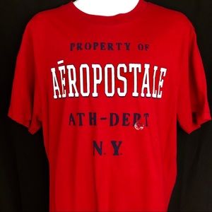 Aeropostale Men's T-Shirt Red Property of NY Large